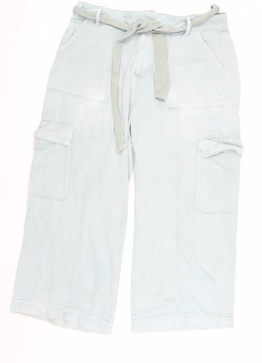 Fat Face Women's Blue Cargo Trousers Size 18