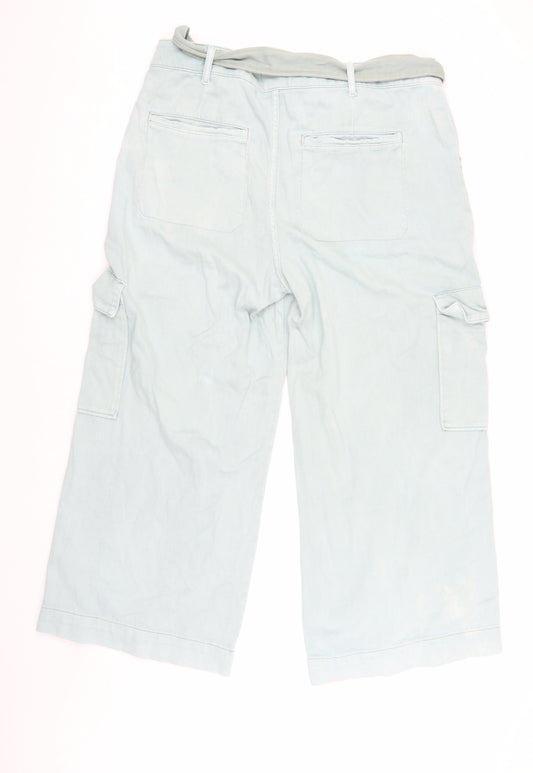 Fat Face Women's Blue Cargo Trousers Size 18