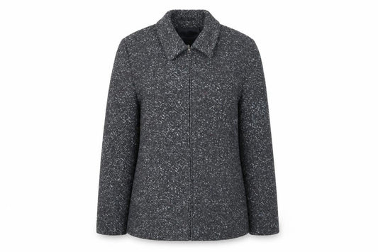 Windsmoor Women's Grey Wool Tweed Mid-Length Coat