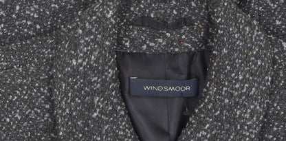 Windsmoor Women's Grey Wool Tweed Mid-Length Coat