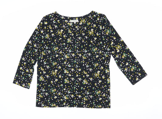 Womens UK Size S Hobbs Black Basic Blouse