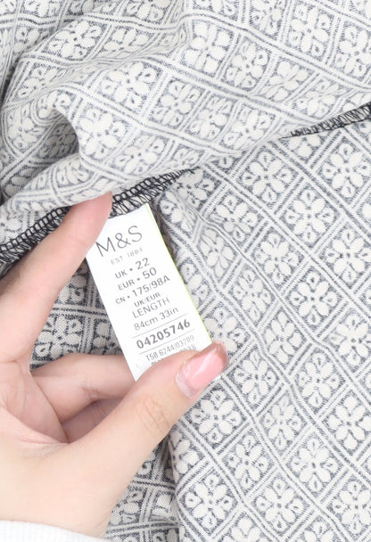 Marks and Spencer Women's A-Line Geometric Skirt, Size 22