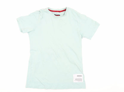 Defend Boys Blue Cotton T-Shirt, Size 13-14 Years