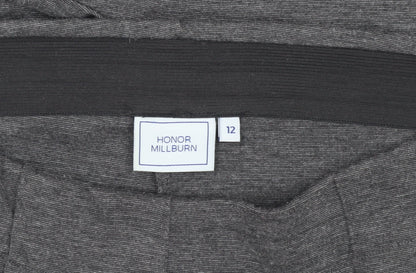 Womens UK Size 12 Honor Millburn Regular Fit Casual Workwear Grey Trousers