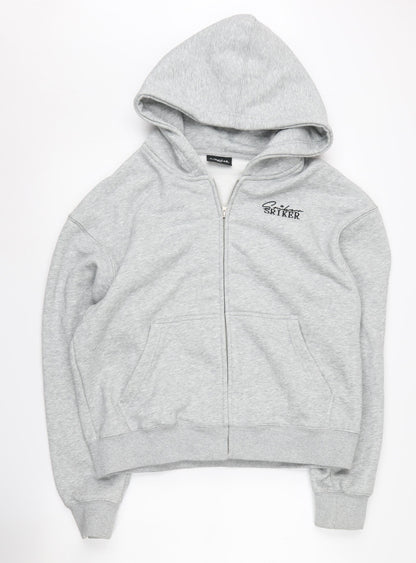 StrikerLab Men's Grey Full Zip Hoodie Size L