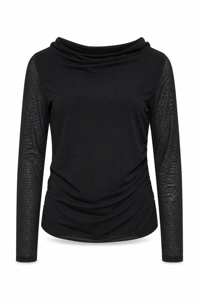 Womens UK Size 8 Quiz Black Basic Blouse