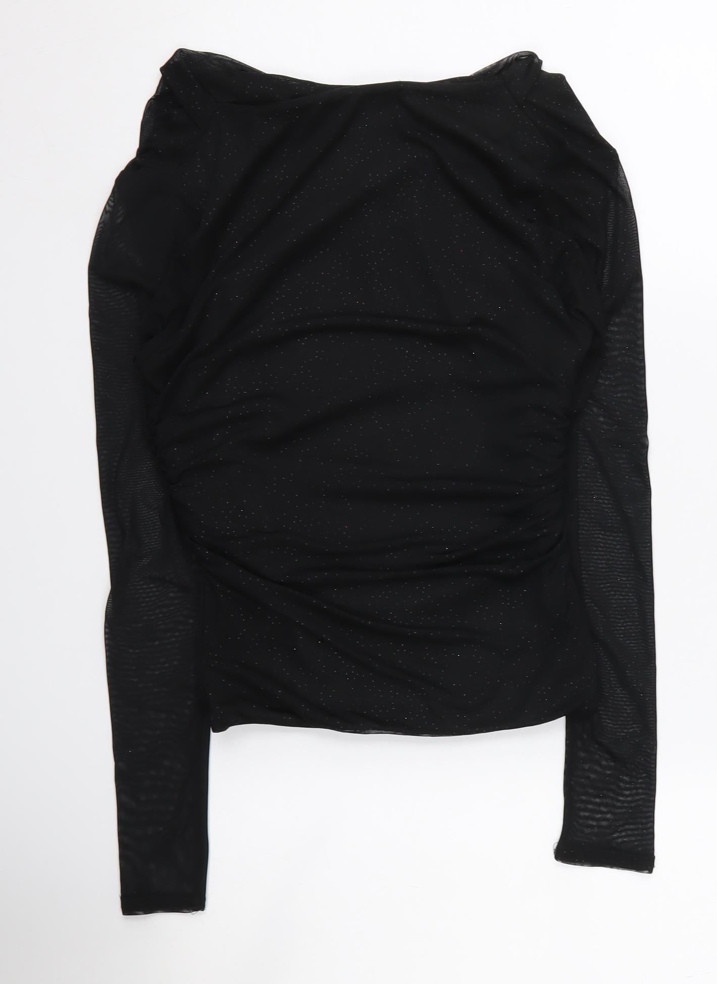 Quiz Women's Black Long Sleeve Top Size 8