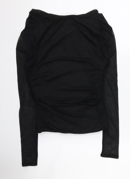 Quiz Women's Black Long Sleeve Top Size 8