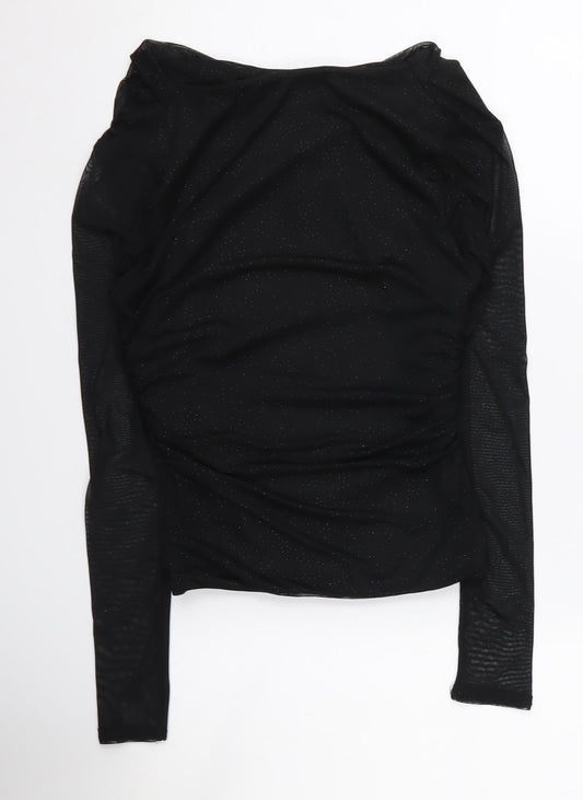 Quiz Women's Black Long Sleeve Top Size 8