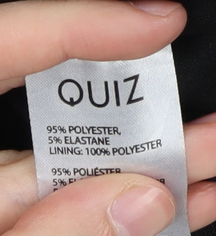 Quiz Women's Black Long Sleeve Top Size 8