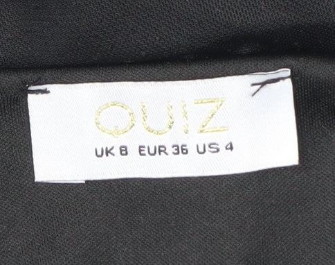 Quiz Women's Black Long Sleeve Top Size 8