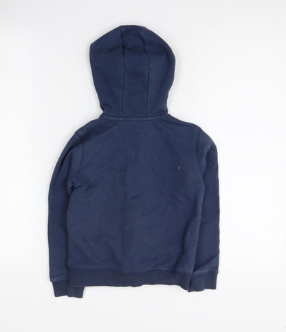 Marks and Spencer Girls Blue Hoodie Size 7 Full Zip