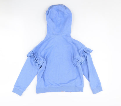 Marks and Spencer Girls Blue Full Zip Hoodie 6-7 Years