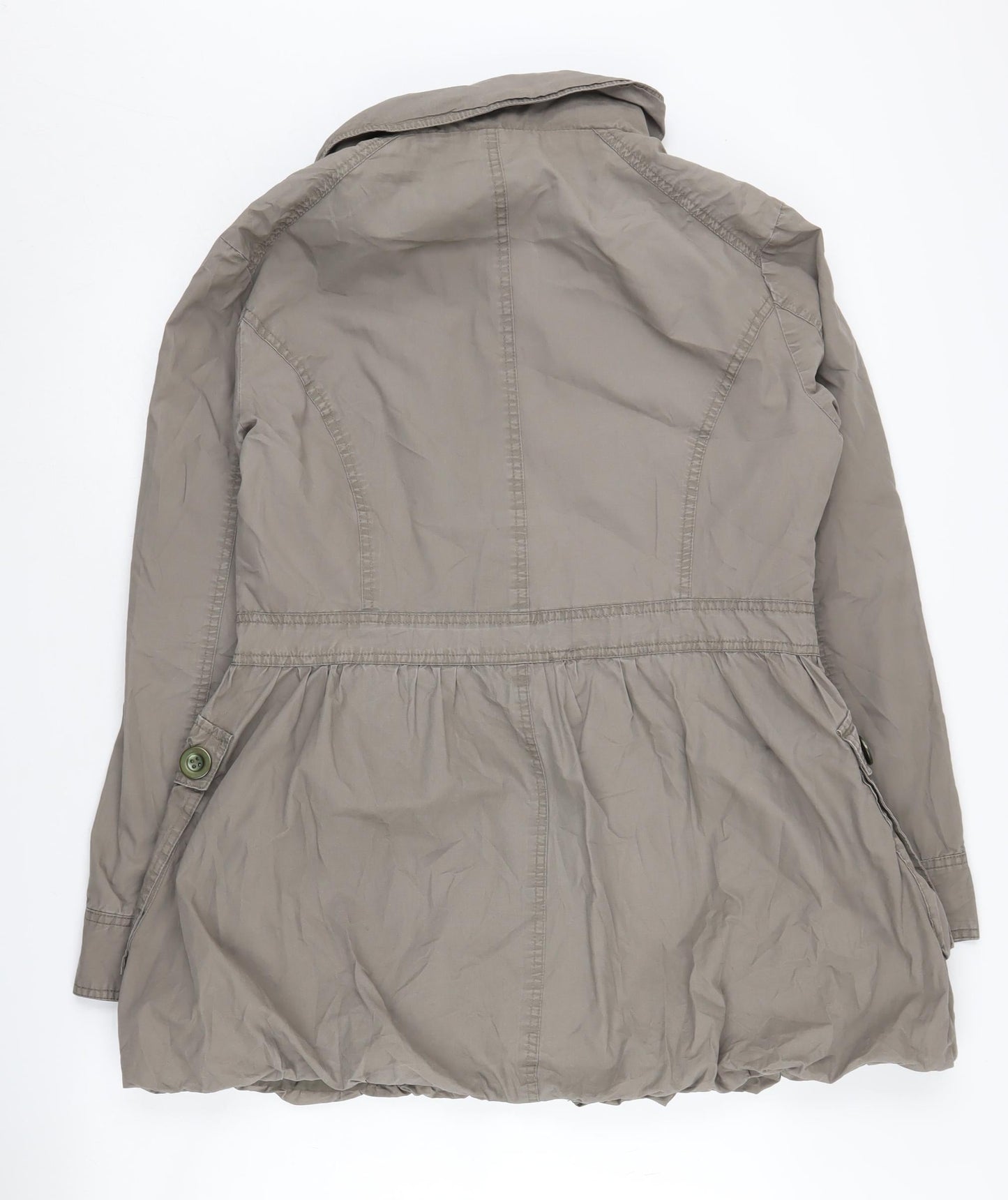 Ernie Women's Brown Military Hooded Jacket Size 16