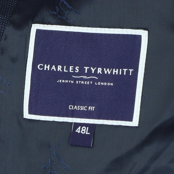 Mens UK Size 48 Charles Tyrwhitt Regular Blue Suit Jacket