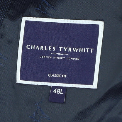 Mens UK Size 48 Charles Tyrwhitt Regular Blue Suit Jacket