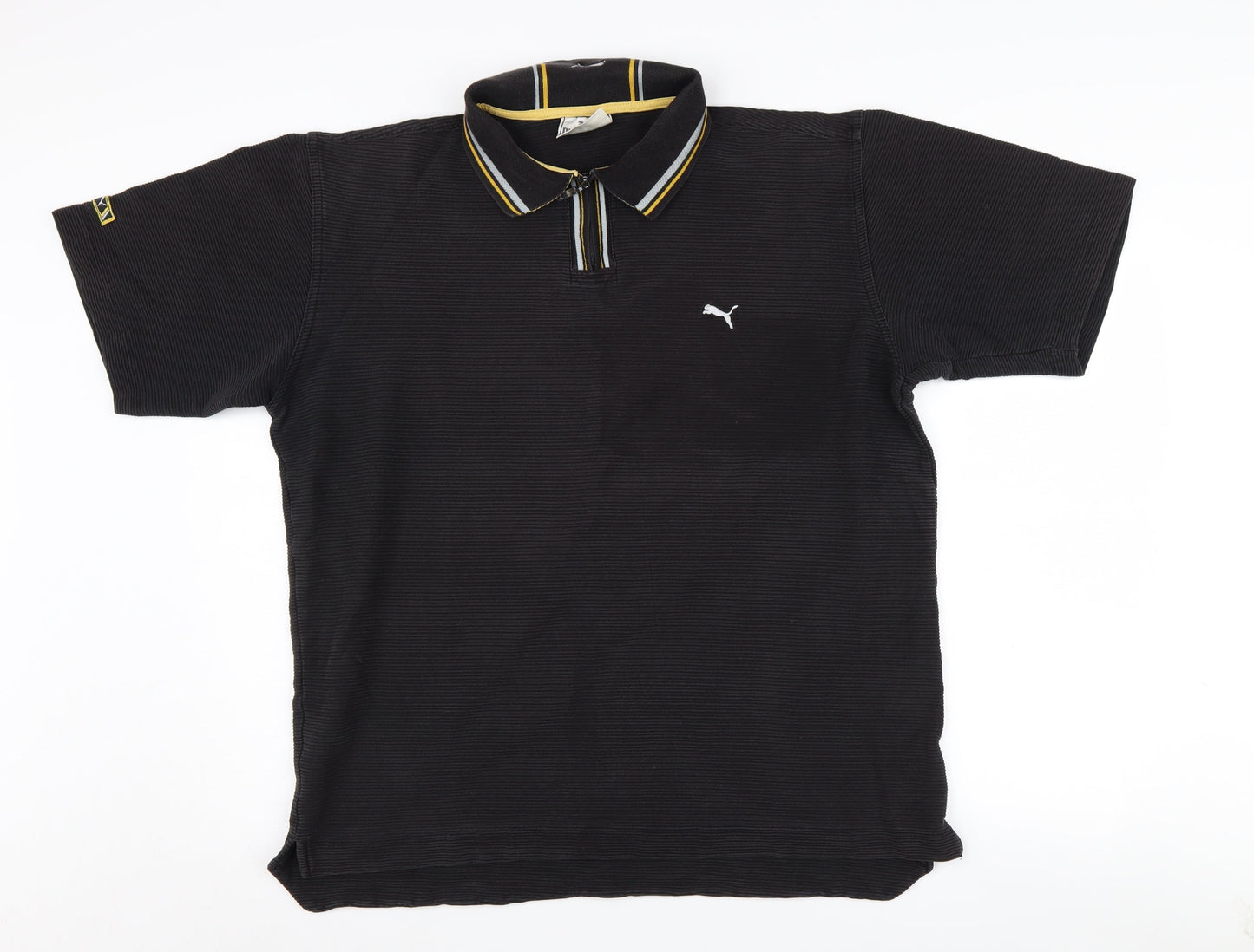Puma Men's Black Polo Shirt L Collared Casual