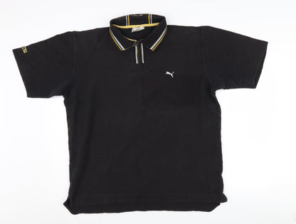 Puma Men's Black Polo Shirt L Collared Casual