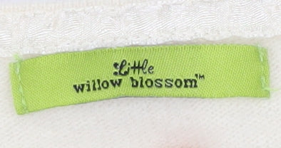 Little Willow Blossom Girls Ivory Cardigan 2-3 Years Floral Knit