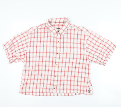Outdoor Essentials Red Check Button-Up Shirt S