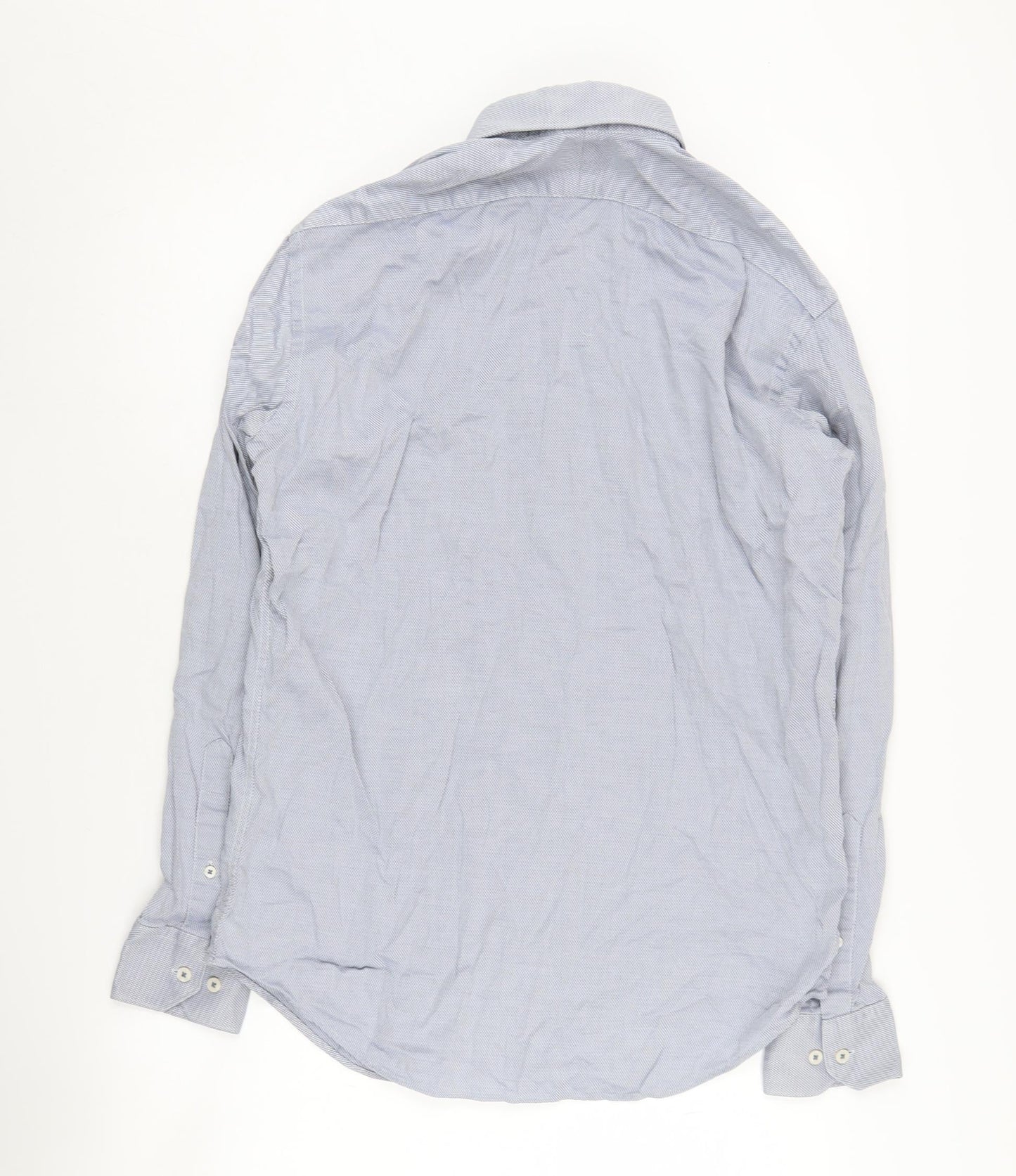 T.M. Lewin Men's Blue Long Sleeve Shirt, Size 16