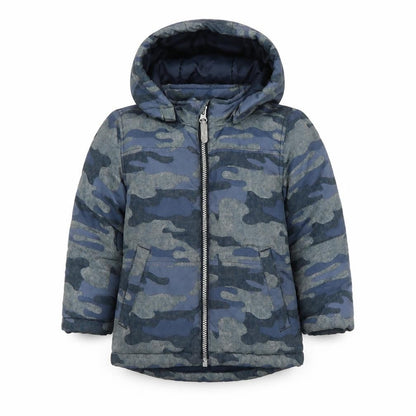 Name It Boys Camouflage Puffer Jacket, Multicoloured, 2-3 Years