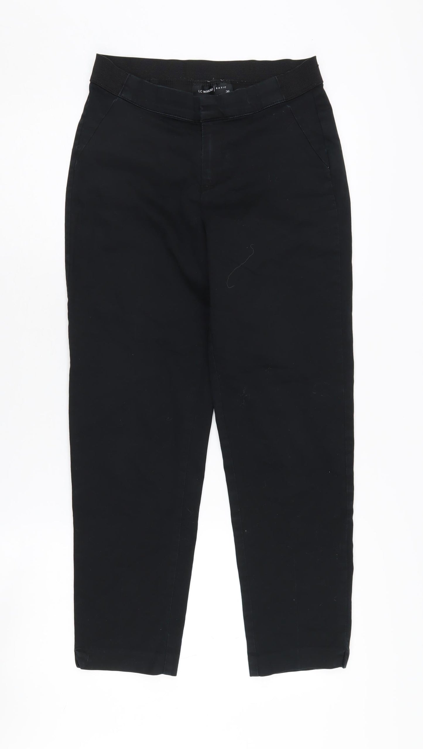 LC Waikiki Women’s Black Trousers Size 8 Elastic Waist