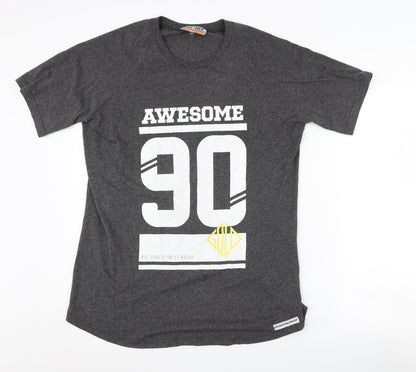 Gold Touch Men's Grey 90s XL Graphic T-Shirt