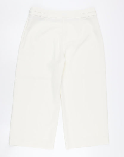 Womens UK Size 12 Wallis   White Trousers