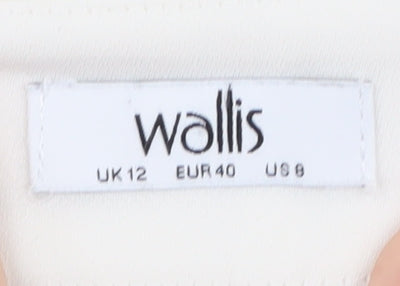 Womens UK Size 12 Wallis   White Trousers