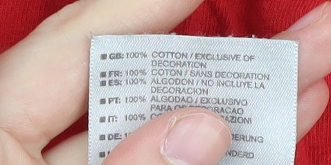 Nike Red Cropped T-Shirt, Unisex S, Casual & Sporty