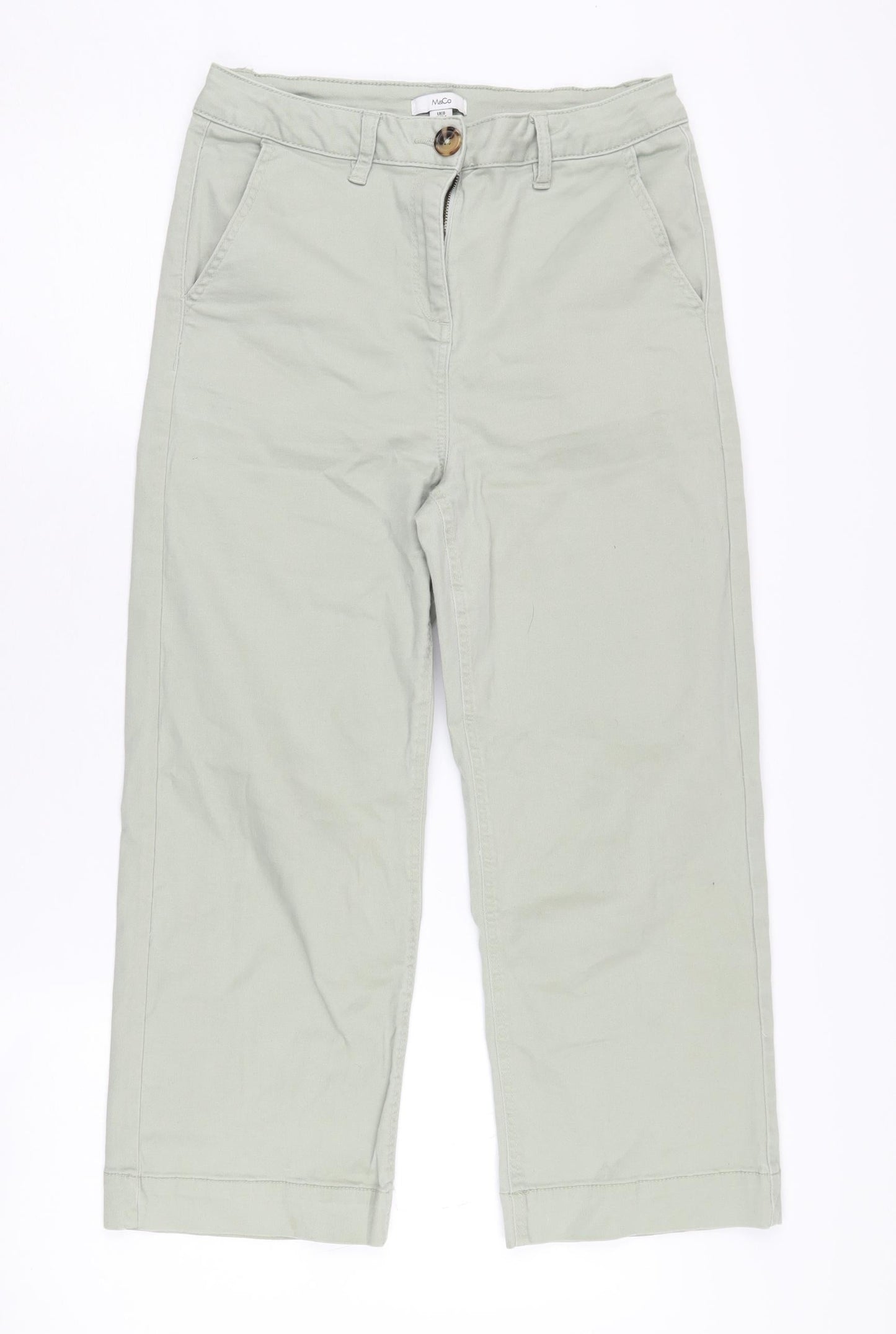 Womens UK Size 8 M&Co Regular Fit Chino Beige Trousers
