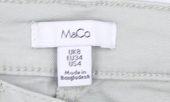 Womens UK Size 8 M&Co Regular Fit Chino Beige Trousers