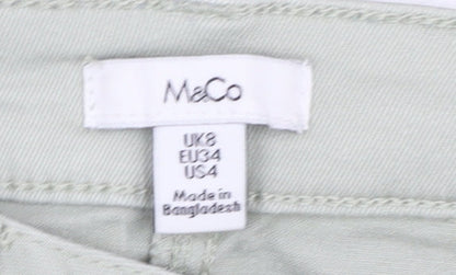 Womens UK Size 8 M&Co Regular Fit Chino Beige Trousers