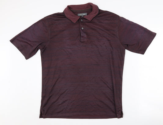 Marks and Spencer Men's Red Polo Shirt M