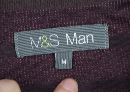 Marks and Spencer Men's Red Polo Shirt M