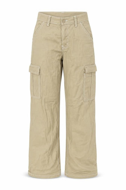 Womens UK Size 6 H&M Regular Fit Cargo Beige Trousers