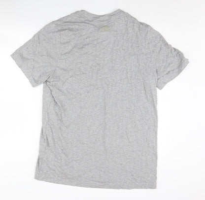Adidas Men's Grey Crew Neck Logo T-Shirt Size L