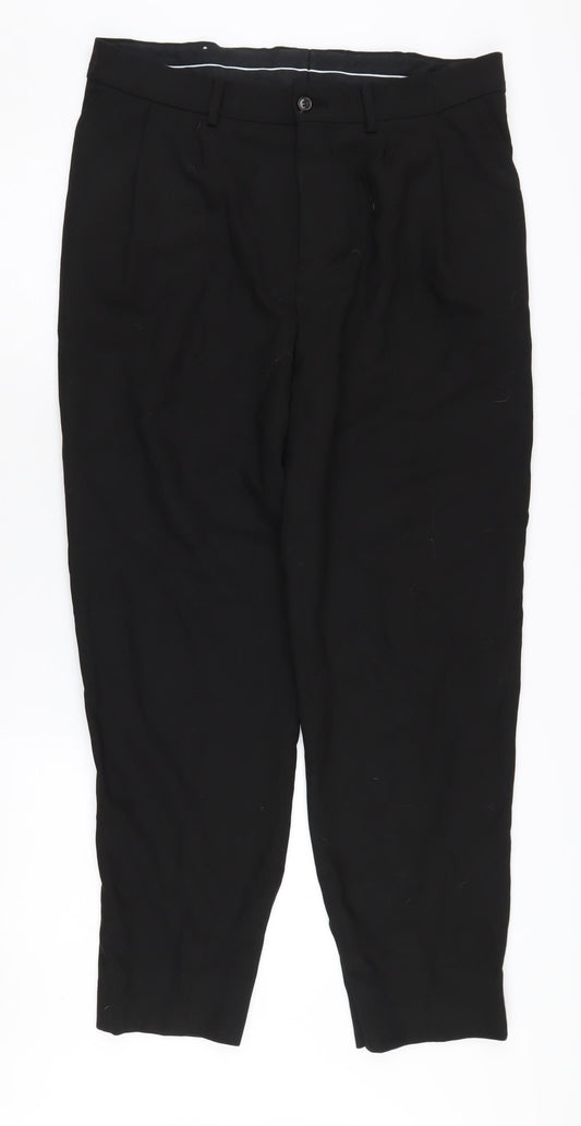 Zara Men's Black Trousers Size 32