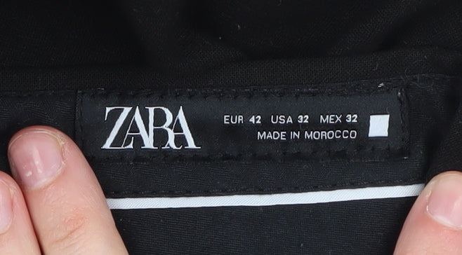 Zara Men's Black Trousers Size 32
