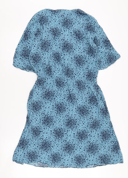 Boden Women's Blue Floral A-Line Dress Size 10