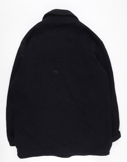 Mens UK Size L Jaeger Black Overcoat