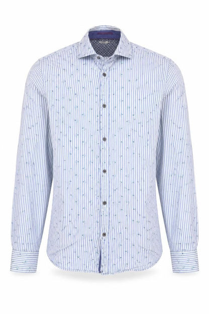 Ted Baker Men's Blue Striped Button-Up Shirt M