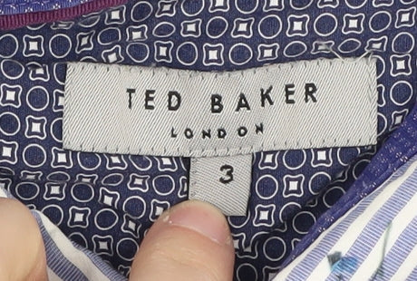 Ted Baker Men's Blue Striped Button-Up Shirt M