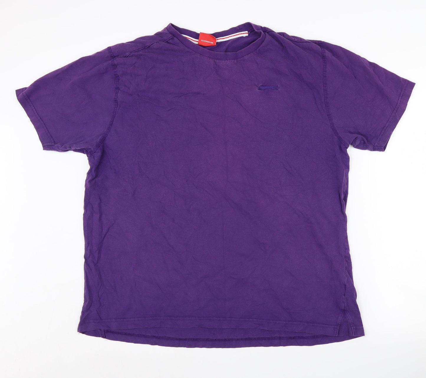 Slazenger Men's Purple 2XL Short Sleeve Cotton T-Shirt