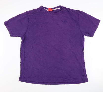 Slazenger Men's Purple 2XL Short Sleeve Cotton T-Shirt
