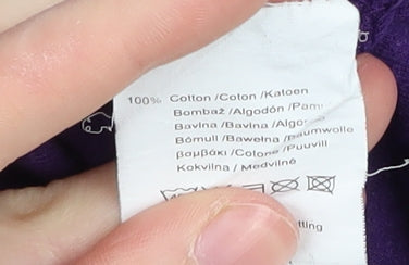 Slazenger Men's Purple 2XL Short Sleeve Cotton T-Shirt