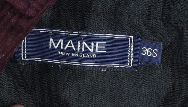 Maine New England Men's Red Corduroy Trousers Size 36