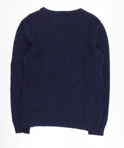 Marks and Spencer Men's Blue Knit Pullover, M