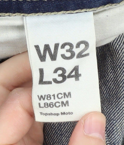 Topshop Women's Blue Straight Jeans Size 32